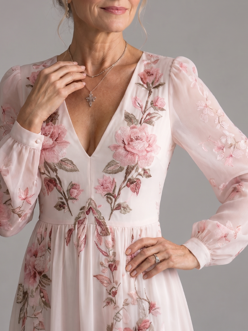 Musal | Long Sleeve Natural Flow Maxi Dress