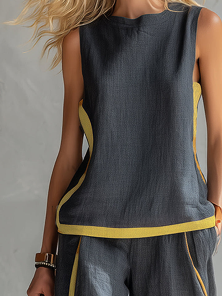 Leila | Relaxed Contrast Two Piece Set