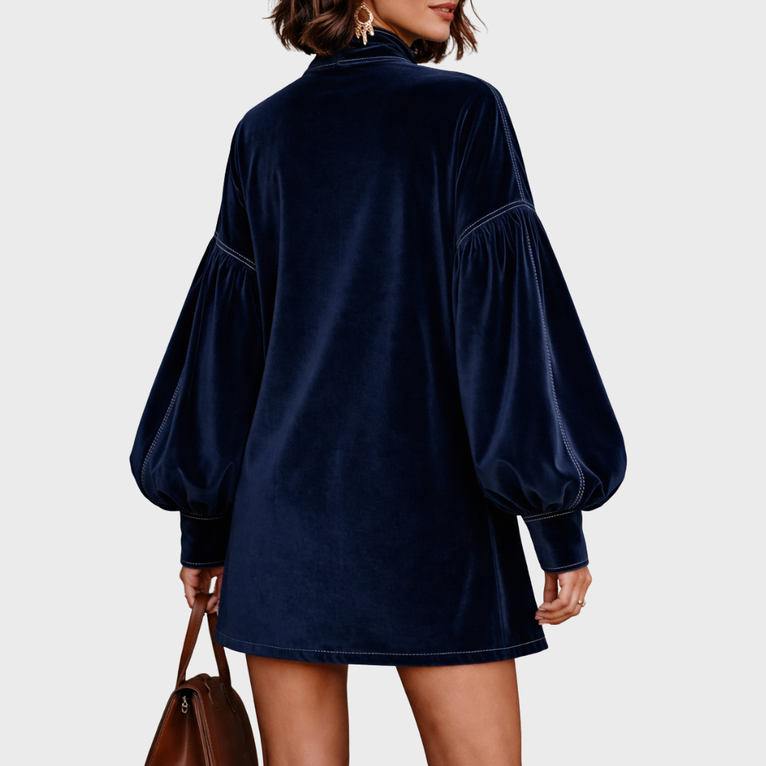 Olivia | Elegant Velvet Mini Dress