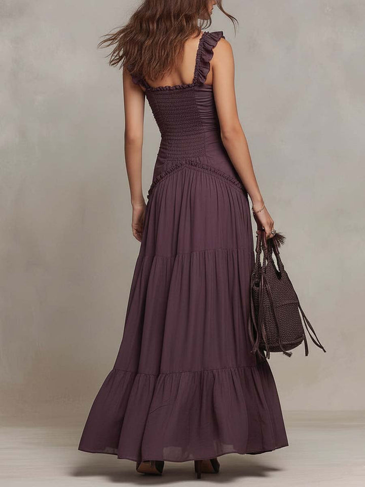 Aurora | Bohemian Ruched Maxi Dress