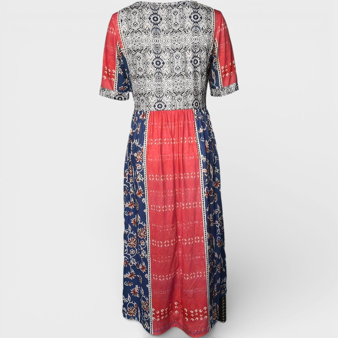 Josie | Floral Boho Midi Dress