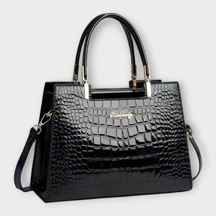 Aurora. - Shiny Crocodile Leather Pattern Handbag