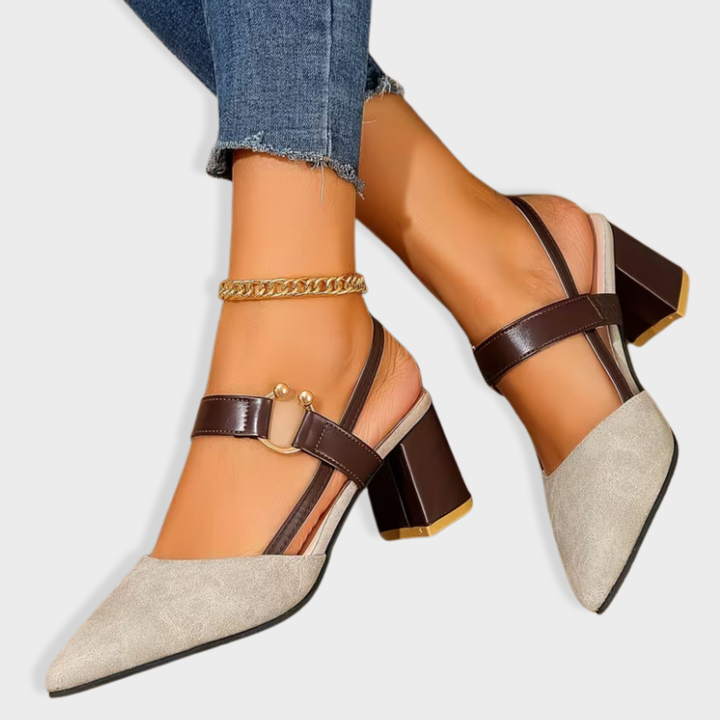 Claire | Pointed Toe Slingback Heels