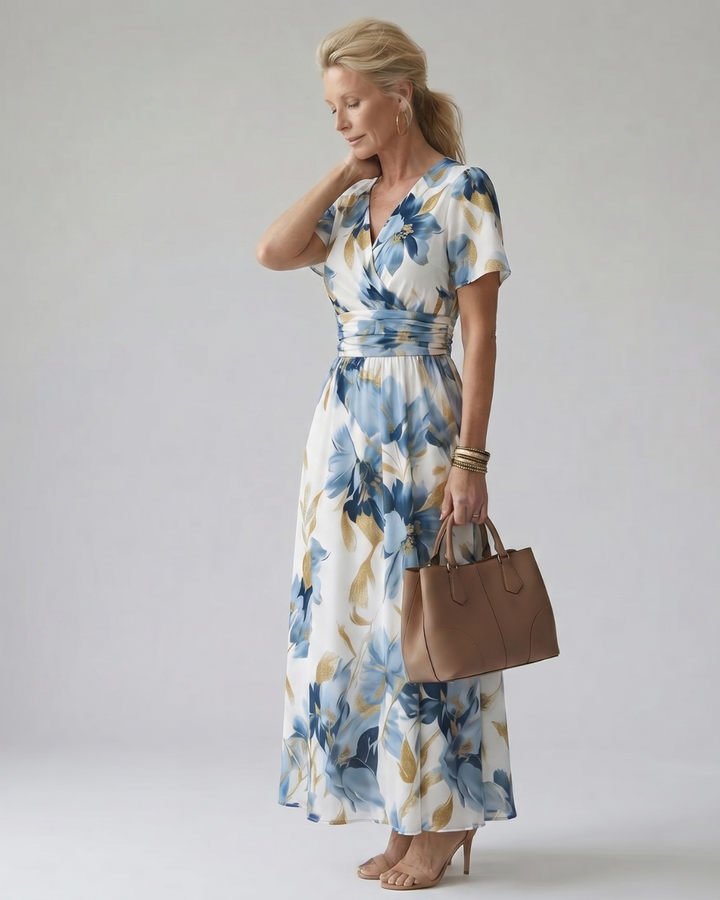 Diana | Floral Wrap Midi Dress