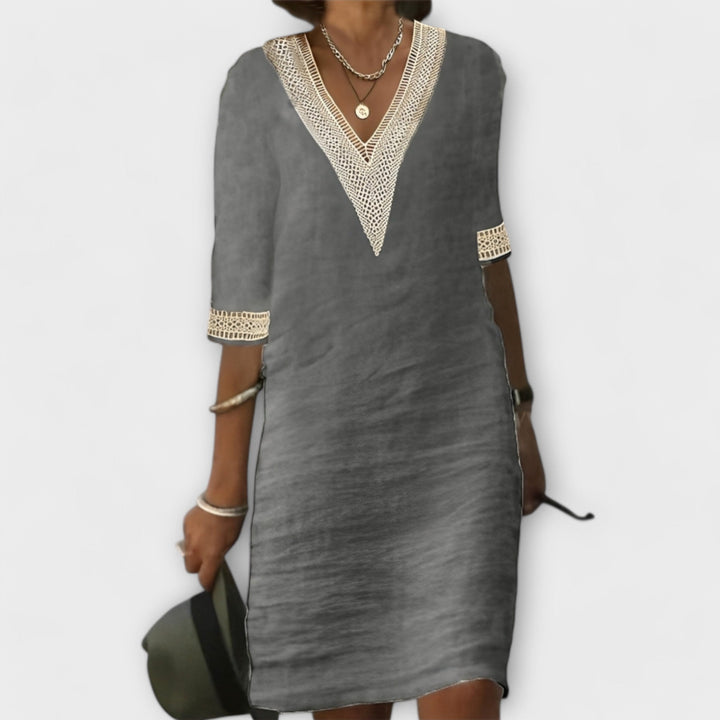 Aurora Women's Dress Made of Cotton and Linen