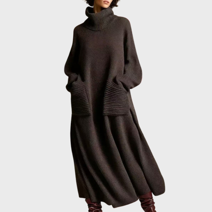 Women’s Turtleneck Knit Sweater Dress