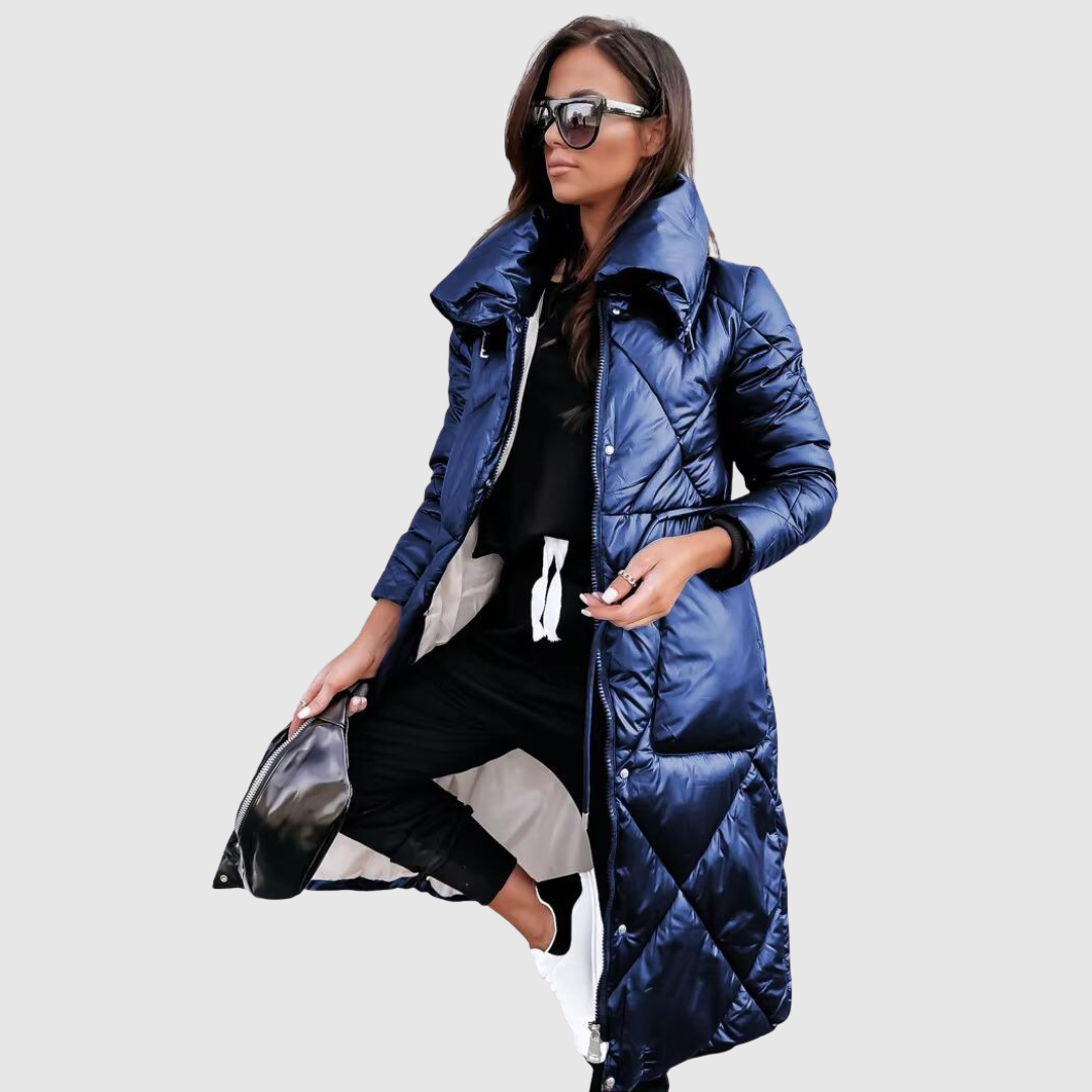 Sarah | Long Quilted Puffer Winter Coat