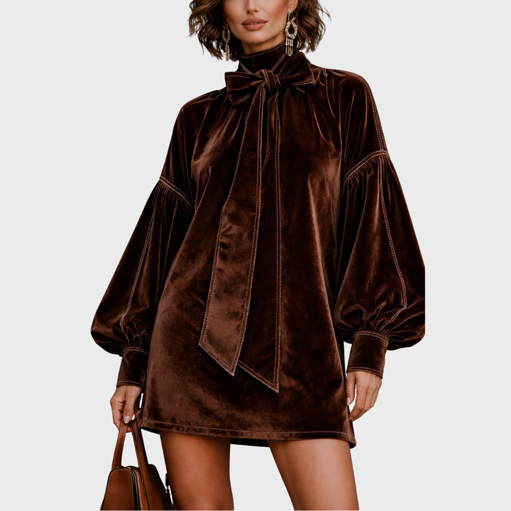 Olivia | Elegant Velvet Mini Dress
