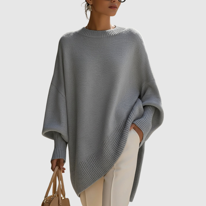 Emily | Oversized Knit Poncho Sweater