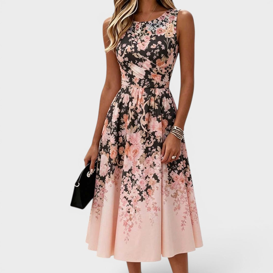 Emmeline | Romantic Floral Fit & Flare Midi Dress
