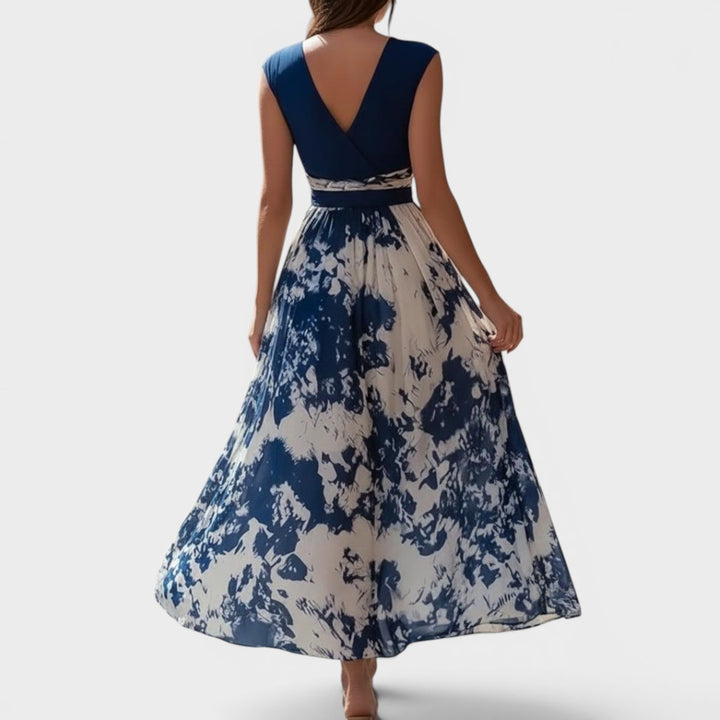 Genevieve | Elegant Blue Evening Maxi Dress