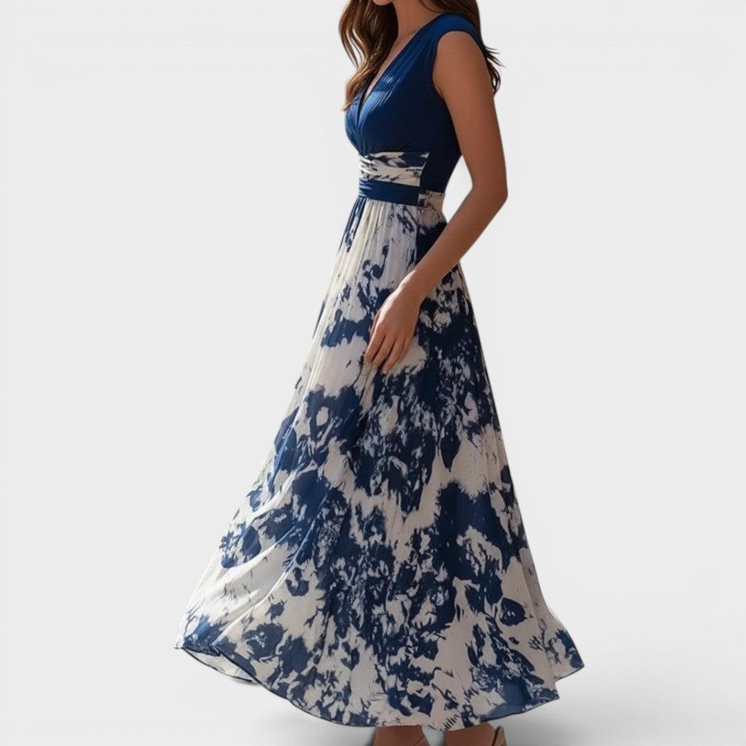 Genevieve | Elegant Blue Evening Maxi Dress