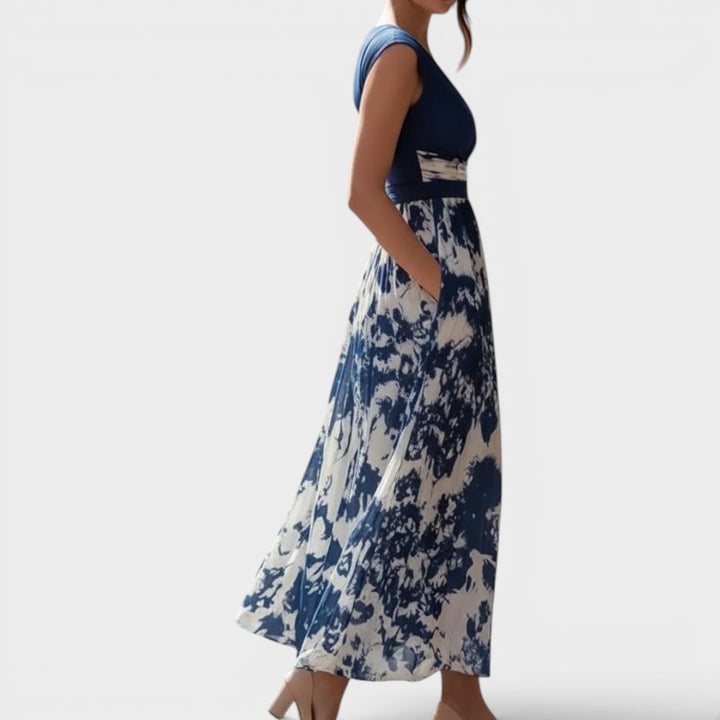 Genevieve | Elegant Blue Evening Maxi Dress