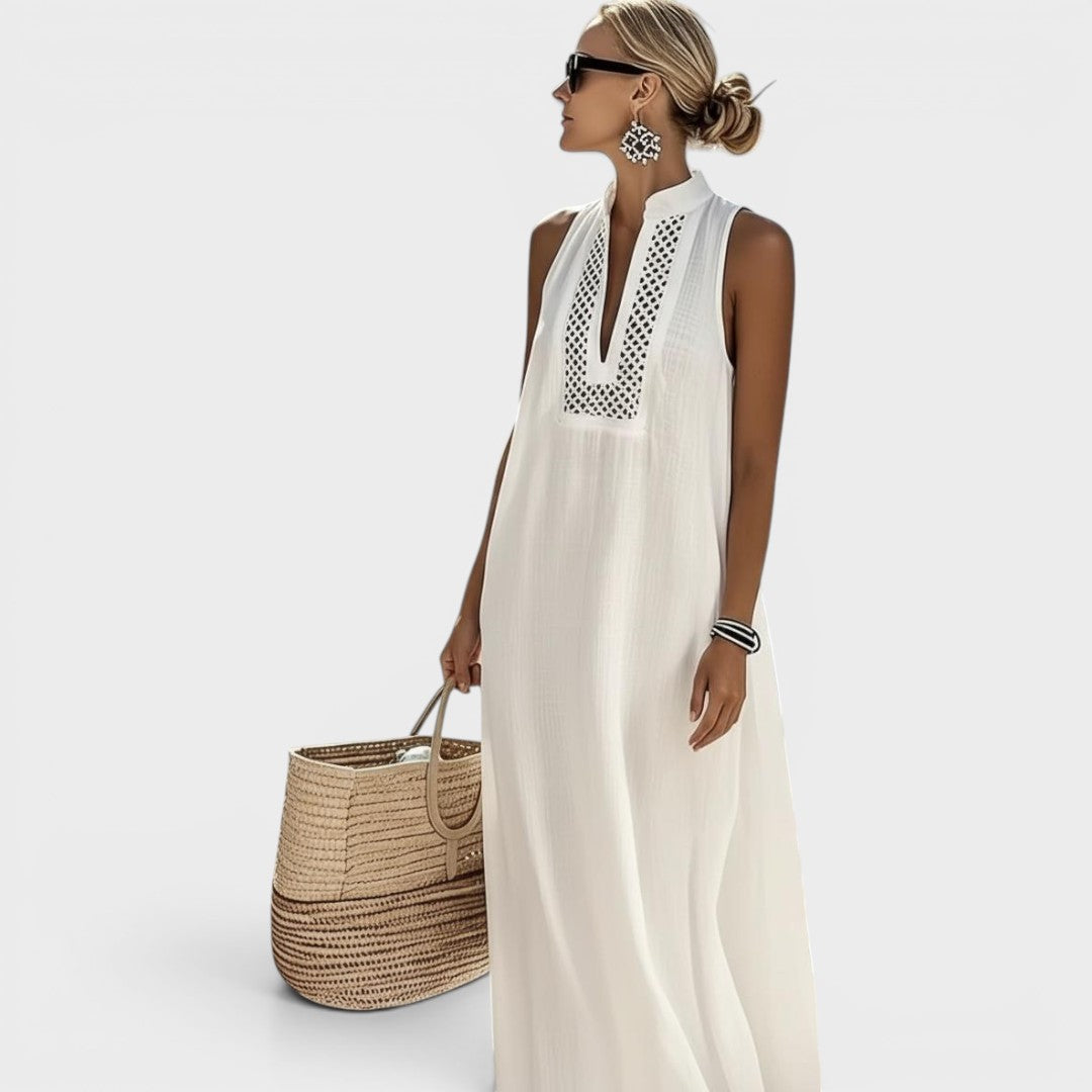 Isla | Sleeveless Coastal Escape Maxi Dress