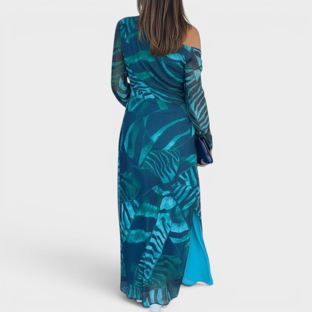 Sienna | One-Shoulder Botanical Maxi Dress