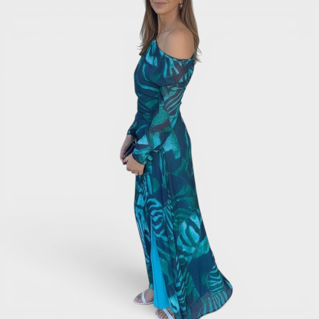 Sienna | One-Shoulder Botanical Maxi Dress
