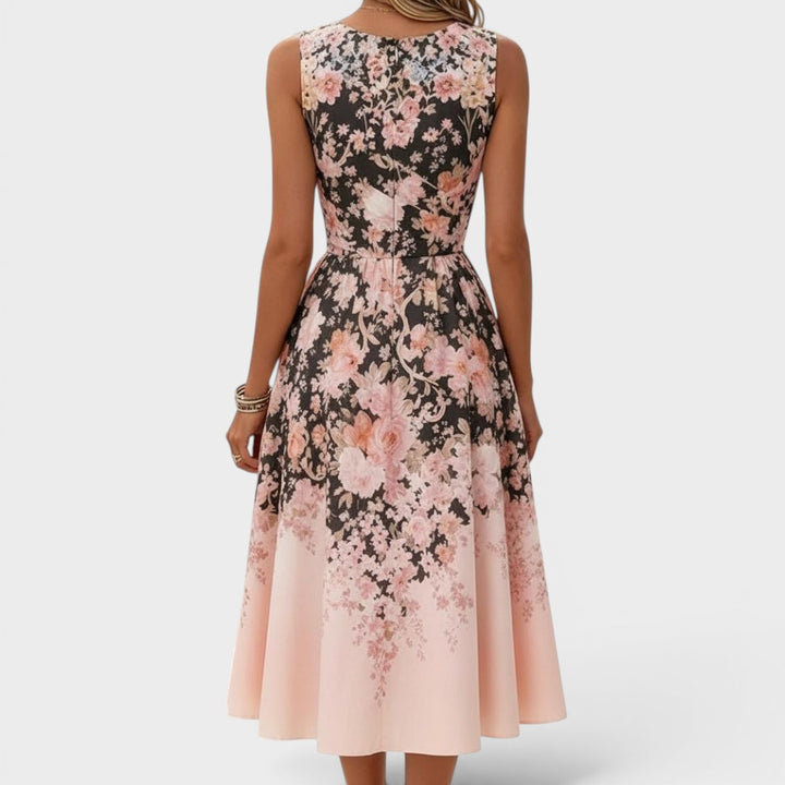 Emmeline | Romantic Floral Fit & Flare Midi Dress