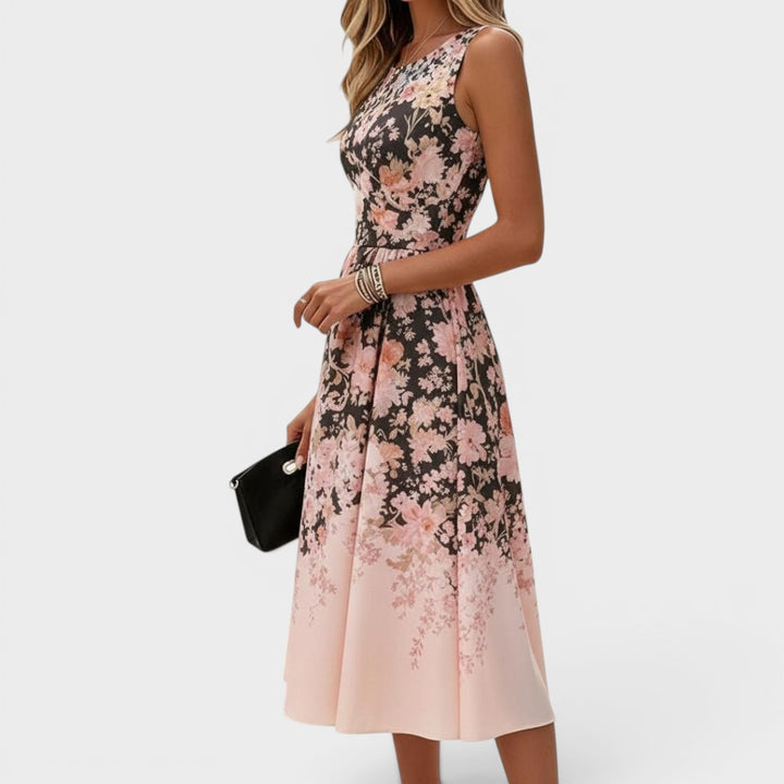 Emmeline | Romantic Floral Fit & Flare Midi Dress