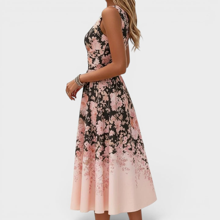 Emmeline | Romantic Floral Fit & Flare Midi Dress