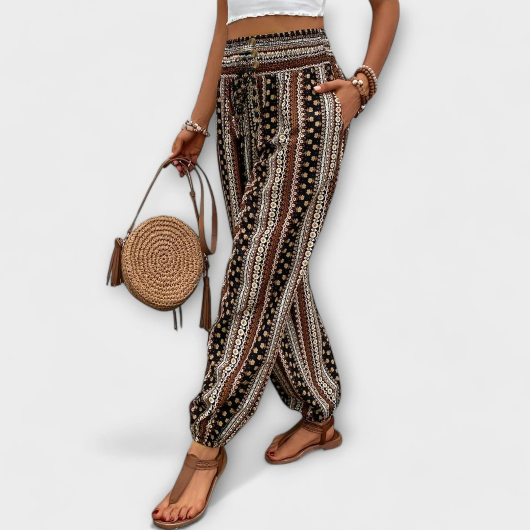 Nadine | Boho Print Summer Pants