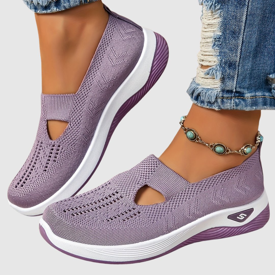 Amanda | Slip-On Knit Walking Sneakers