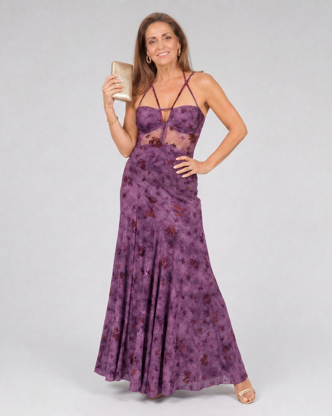 Seque | Floral Print Strappy Sleeveless Maxi Dress