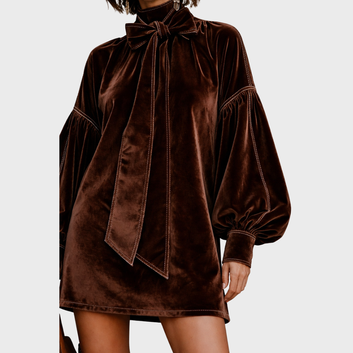 Olivia | Elegant Velvet Mini Dress