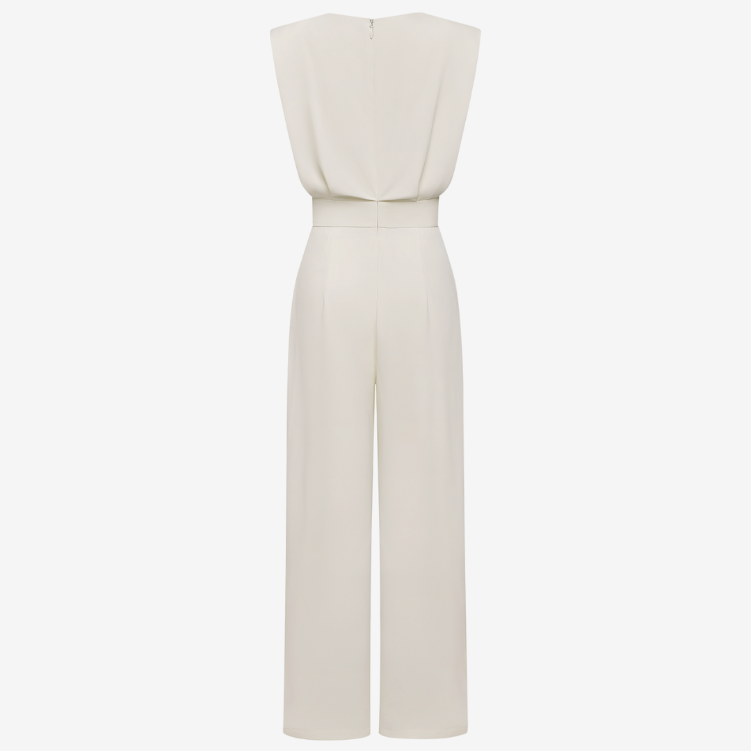 Aria | Elegant Sleeveless Wide Leg Jumpsuit