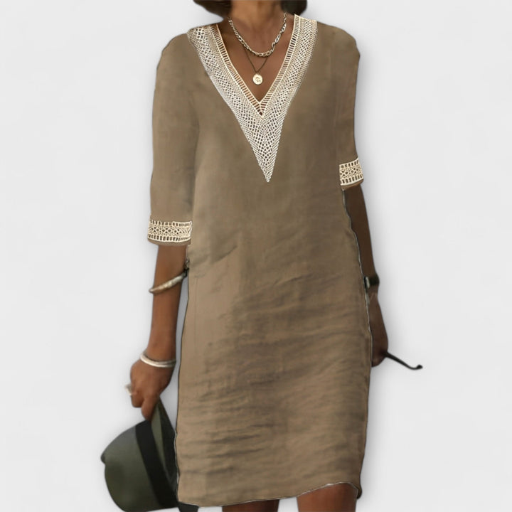 Aurora Women's Dress Made of Cotton and Linen