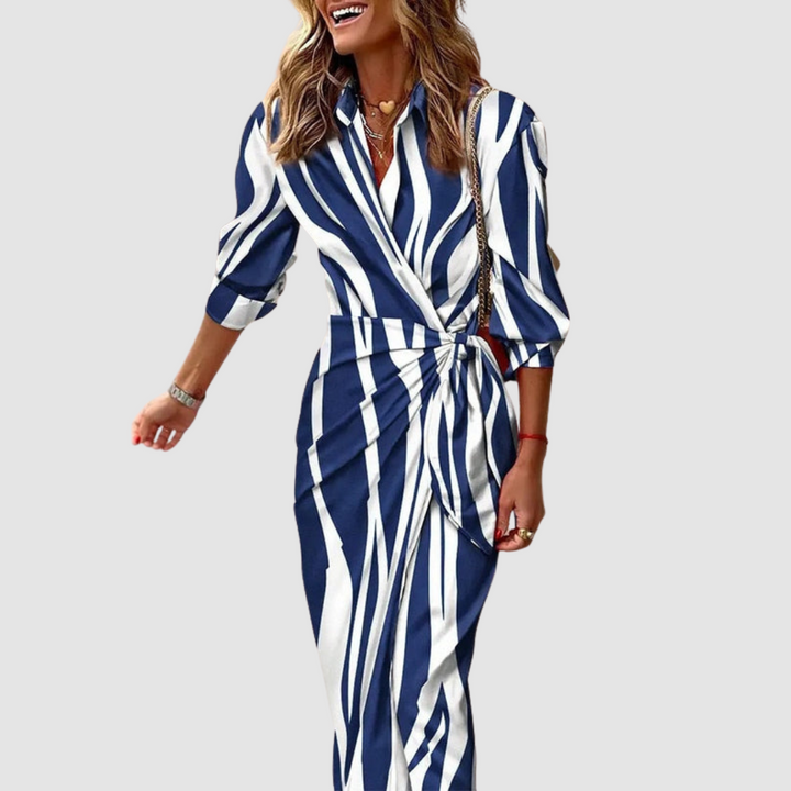Deborah | Elegant Striped Dress