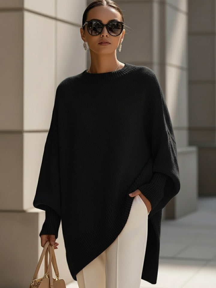 Frances | Oversized Draped Wide-Neck Sweater