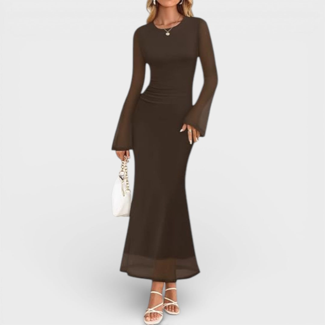 Jessica | Long Sleeve Floral Maxi Dress