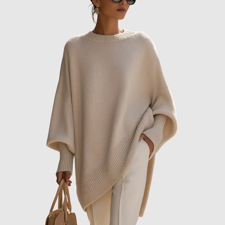 Emily | Oversized Knit Poncho Sweater