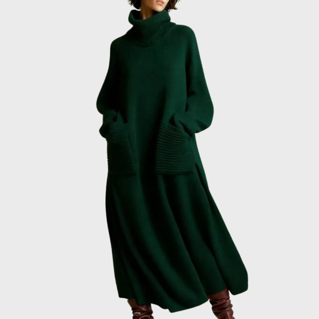Women’s Turtleneck Knit Sweater Dress