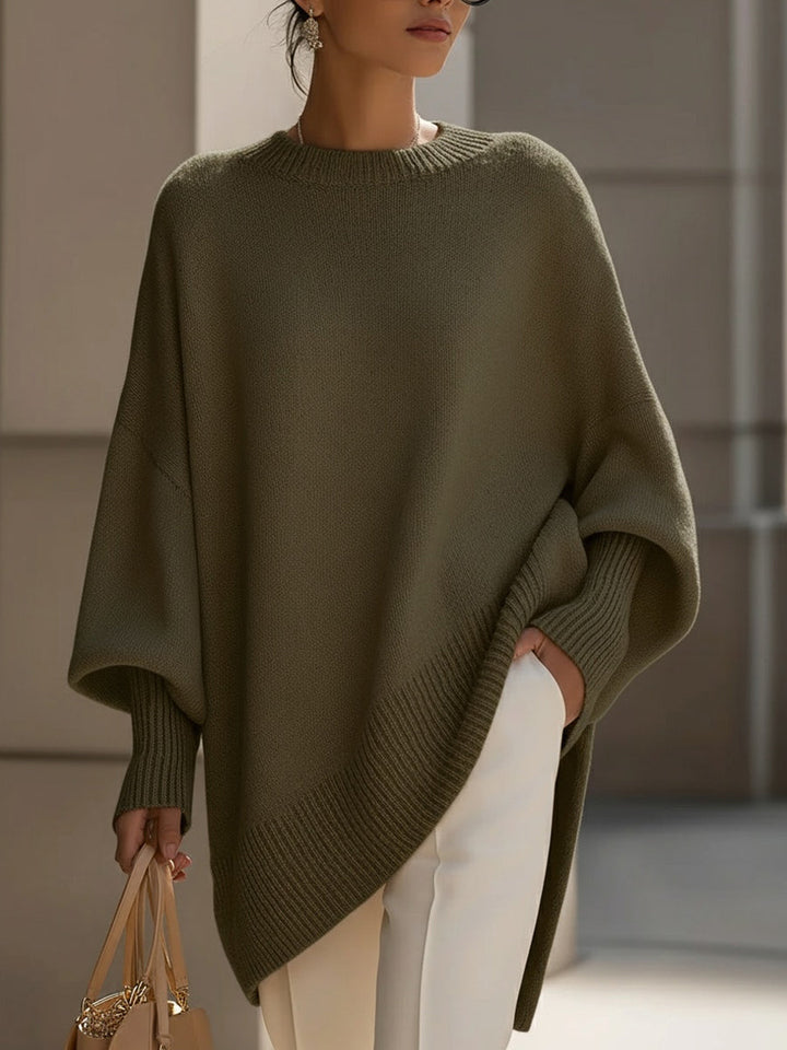 Frances | Oversized Draped Wide-Neck Sweater