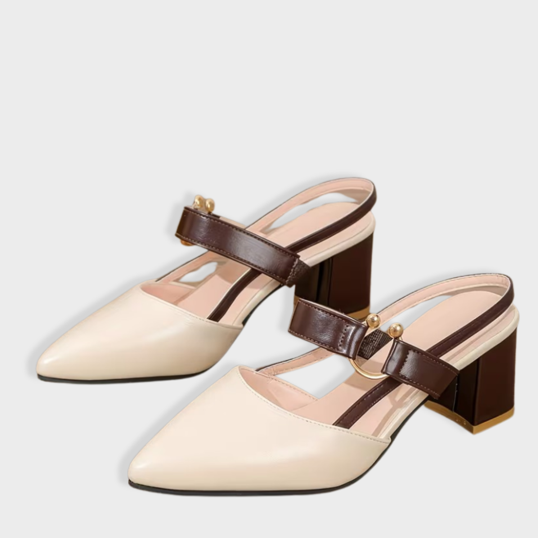 Claire | Pointed Toe Slingback Heels