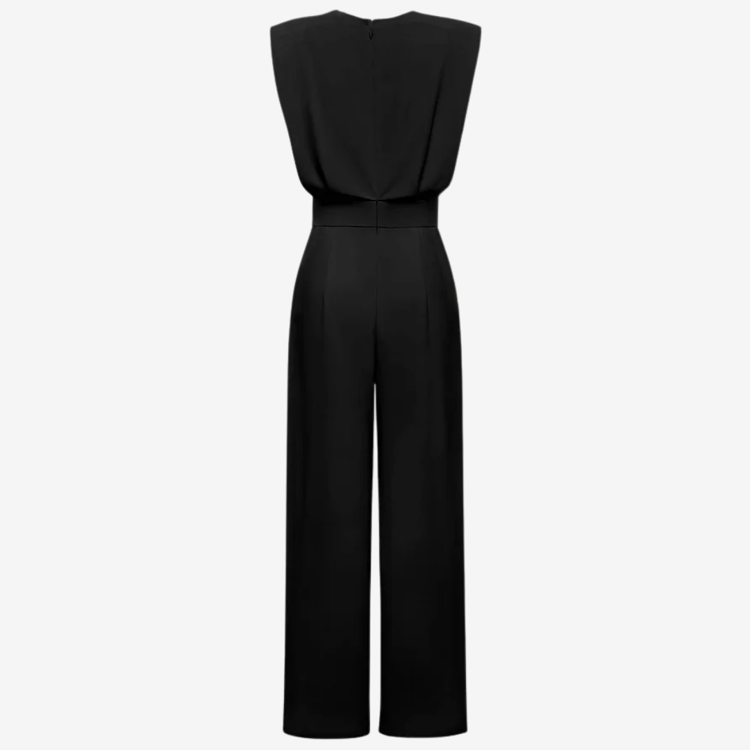 Aria | Elegant Sleeveless Wide Leg Jumpsuit