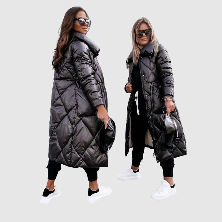 Sarah | Long Quilted Puffer Winter Coat