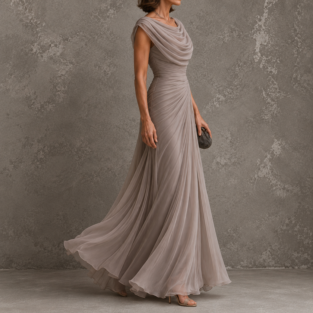 Maryjane | Elegant Draped Maxi Dress