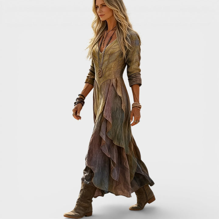Lyla | Boho V-Neck Maxi Dress