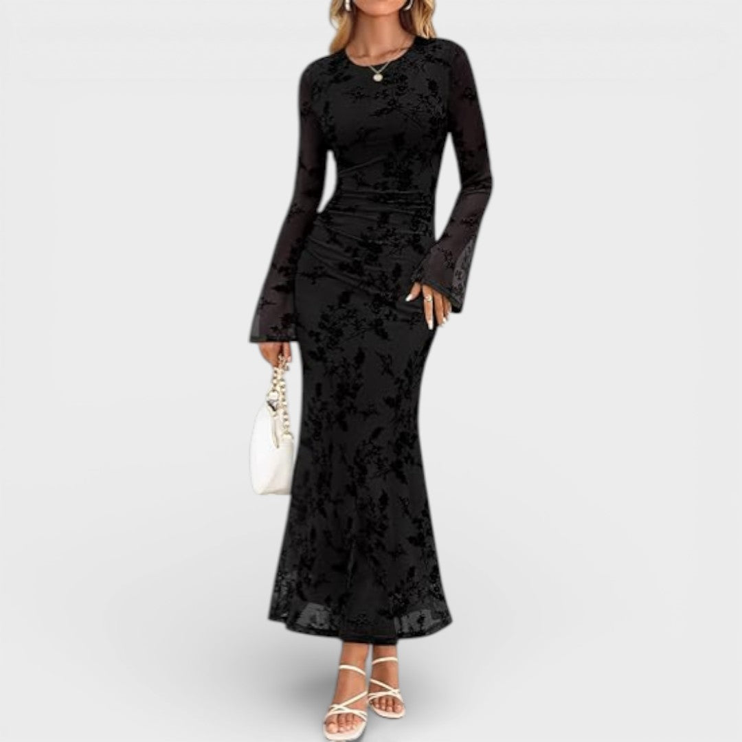 Jessica | Long Sleeve Floral Maxi Dress
