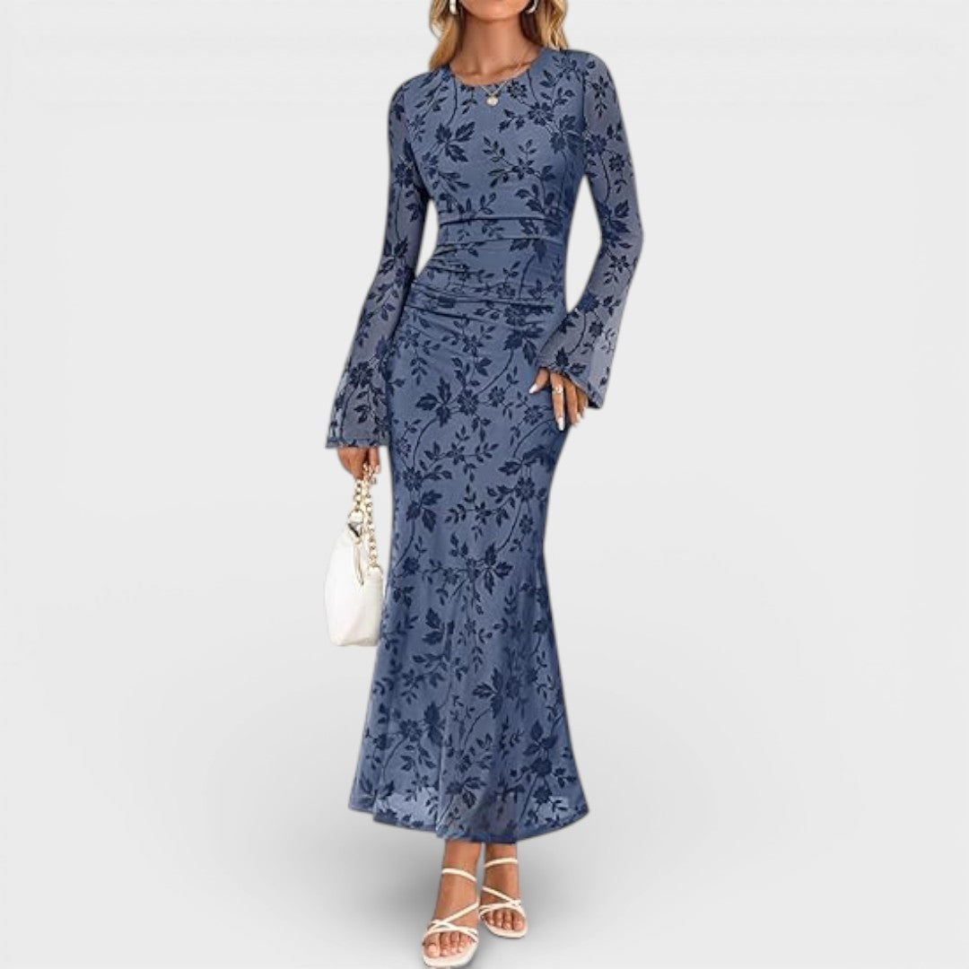 Jessica | Long Sleeve Floral Maxi Dress