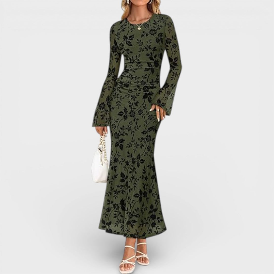 Jessica | Long Sleeve Floral Maxi Dress