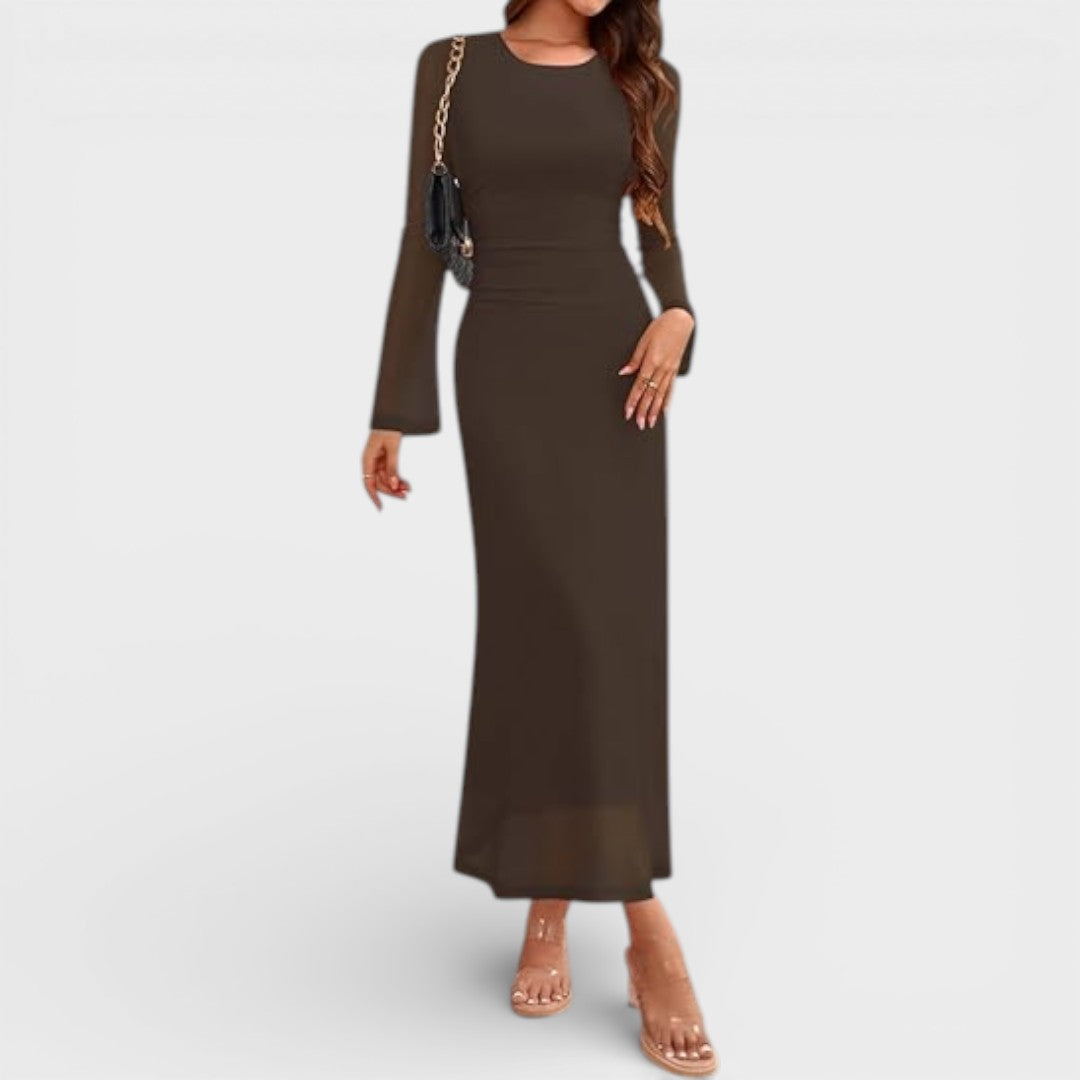 Jessica | Long Sleeve Floral Maxi Dress