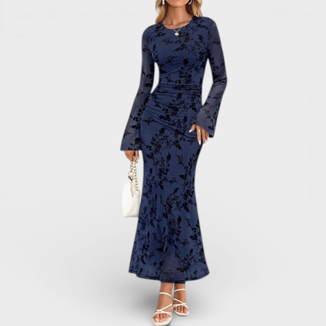 Jessica | Long Sleeve Floral Maxi Dress