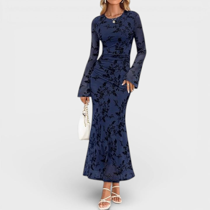 Jessica | Long Sleeve Floral Maxi Dress