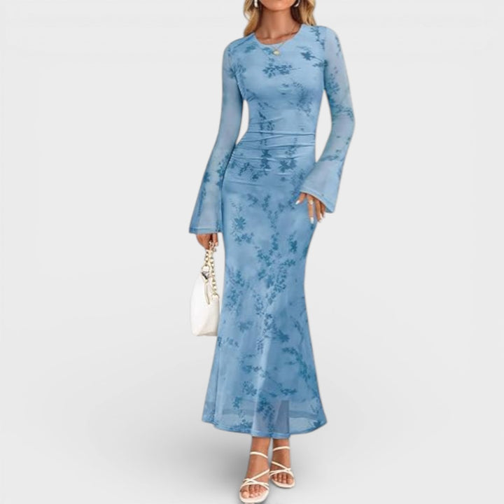Jessica | Long Sleeve Floral Maxi Dress