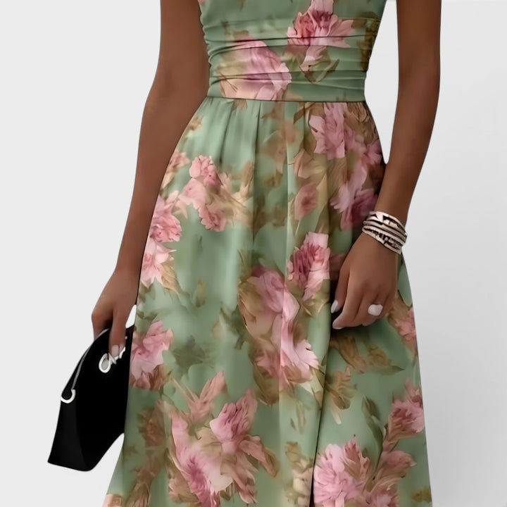 Rosalie | Floral Fit & Flare Midi Dress
