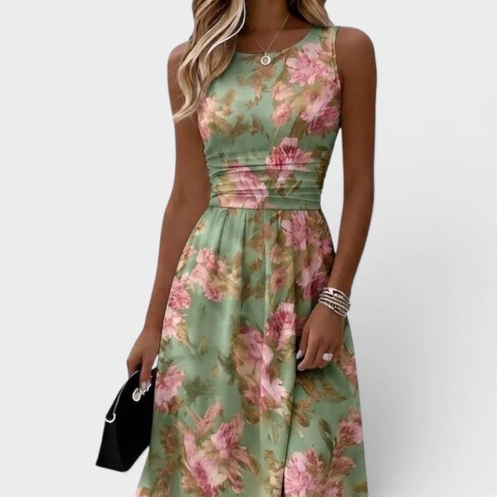 Rosalie | Floral Fit & Flare Midi Dress