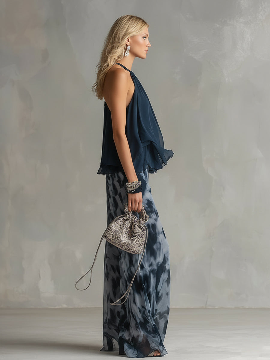 Ludovica | Flowing Halter Two Piece Set